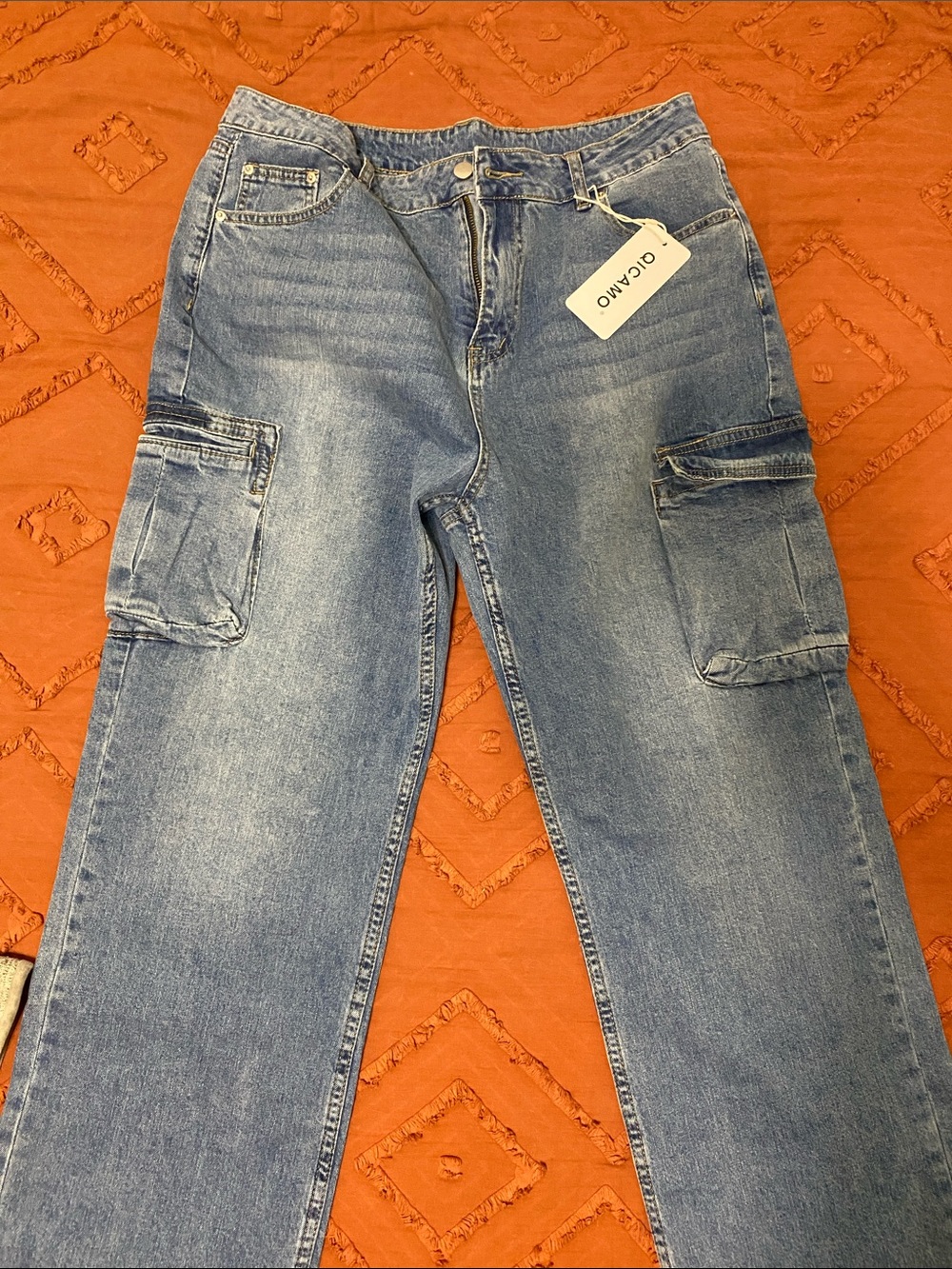 Men's Blue Cargo Jeans -